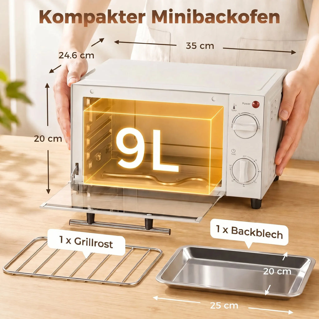 Elektrinė miniorkaitė NEFF, su laikmačiu, 9 l, kreminė balta