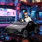 Elektrinis automobilis Mercedes-Benz AMG CLA 45, su nuotolinio valdymo pulteliu, 3-6 metų vaikams, juodos spalvos
