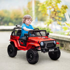 Elektrinis automobilis vaikams 3–6 metų, iki 50 kg, raudonos spalvos