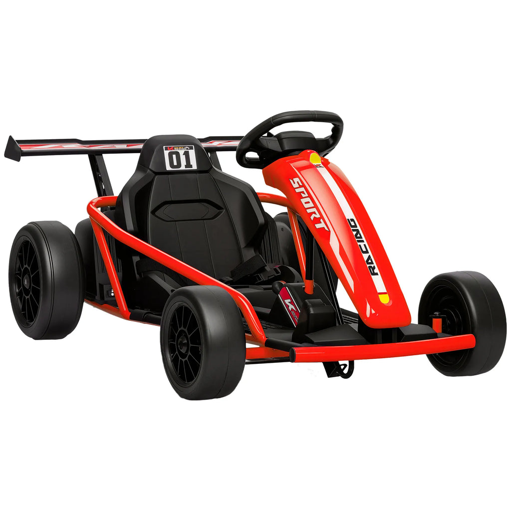 Elektrinis kartingas su drifto funkcija, 8-12 metų vaikams, raudonas
