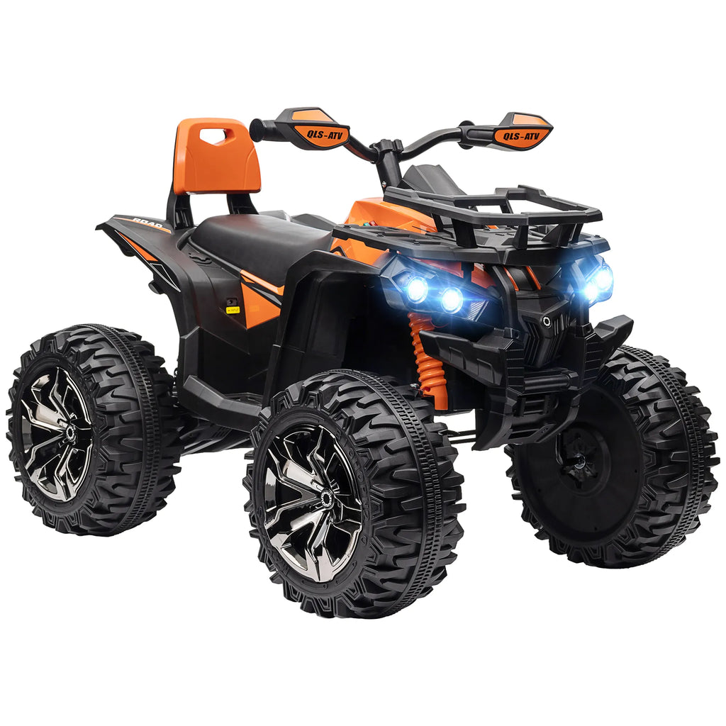 Elektrinis keturratis vaikams 3–5 metų su 30 kg apkrova, oranžinis