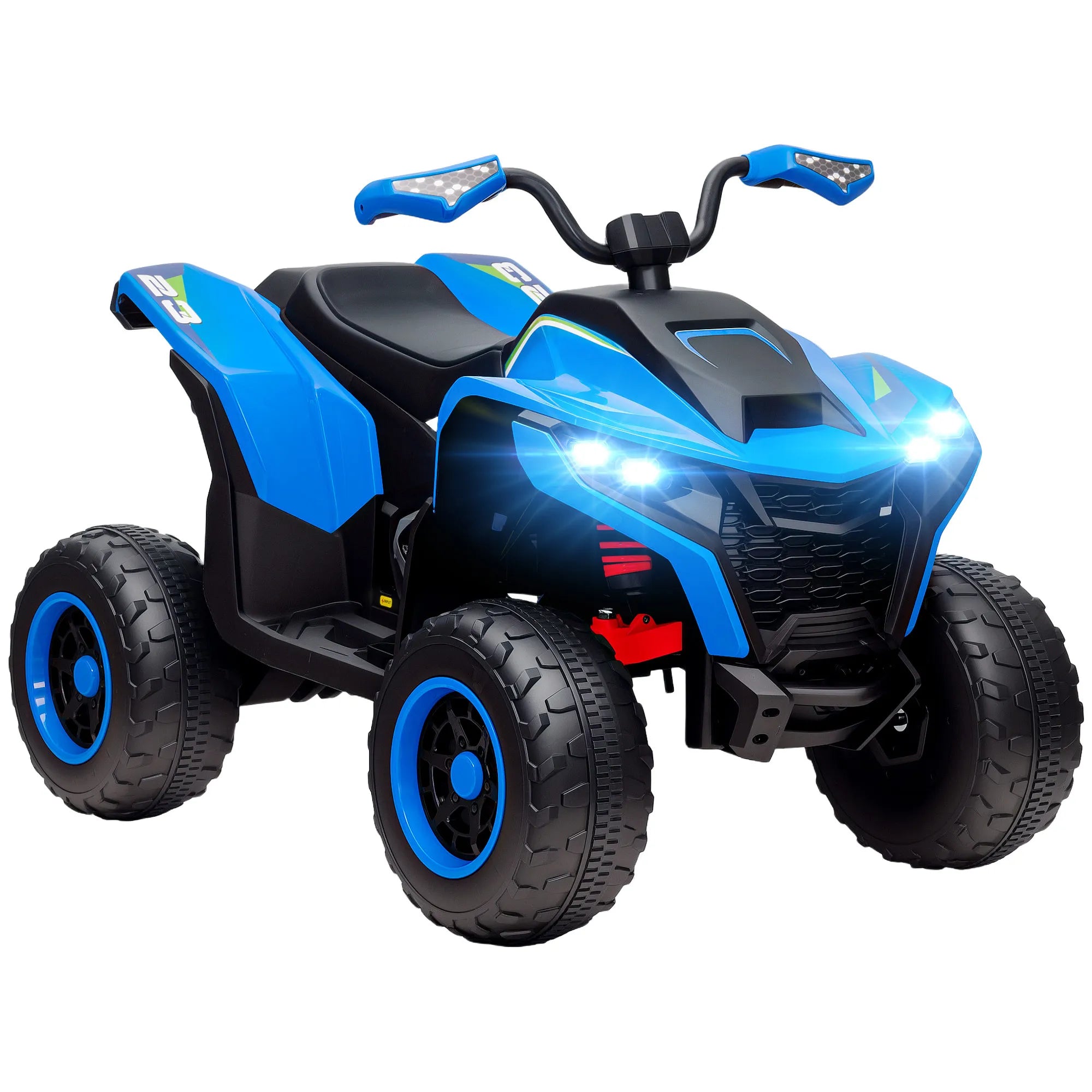 Elektrinis keturratis vaikams 3-8 metų, 50 kg, mėlynas
