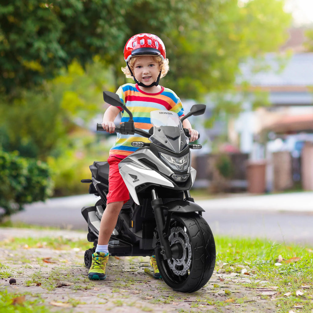 Elektrinis motociklas Honda 3-6 metų vaikams, baltas, iki 30 kg