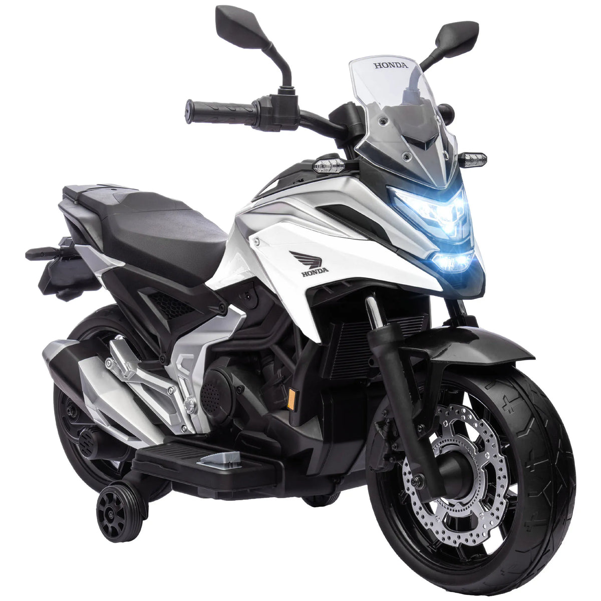 Elektrinis motociklas Honda 3-6 metų vaikams, baltas, iki 30 kg