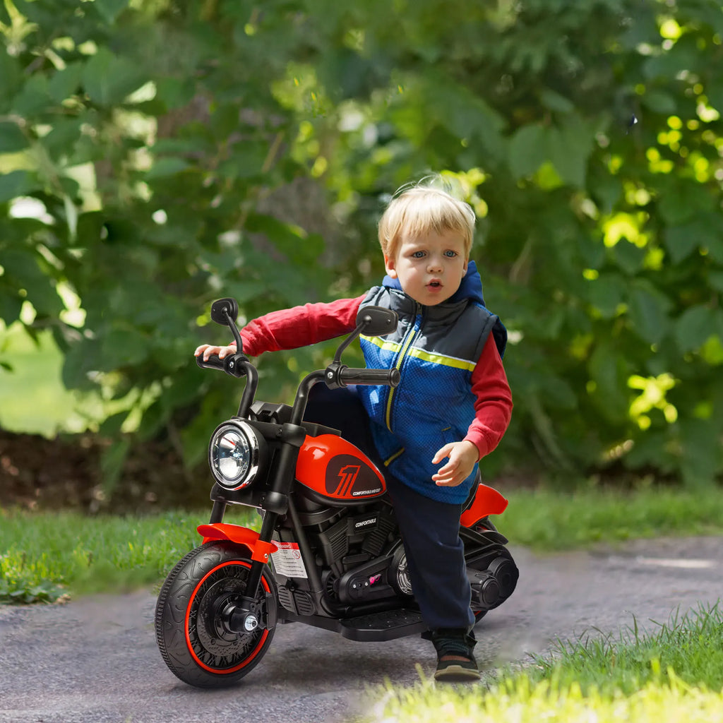 Elektrinis motociklas vaikams 18–36 mėn., iki 25 kg, raudonas
