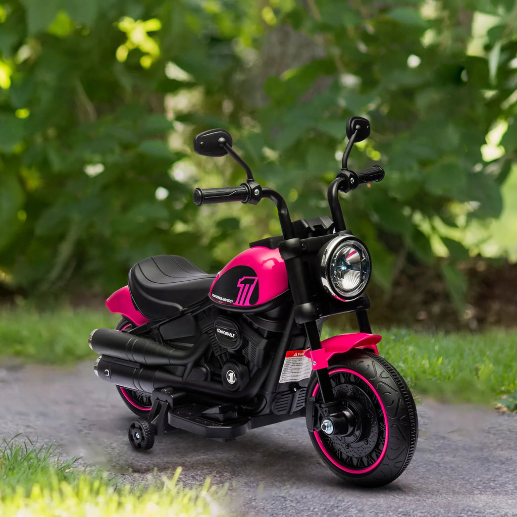 Elektrinis motociklas vaikams 18-36 mėn., iki 25 kg, rožinis