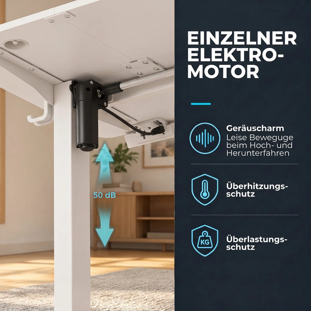 Schema, rodanti stalo elektrinio variklio mechanizmą iš apačios