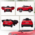 Elektrinis vaikiškas automobilis, 3–5 metų vaikams, iki 25 kg, raudonas