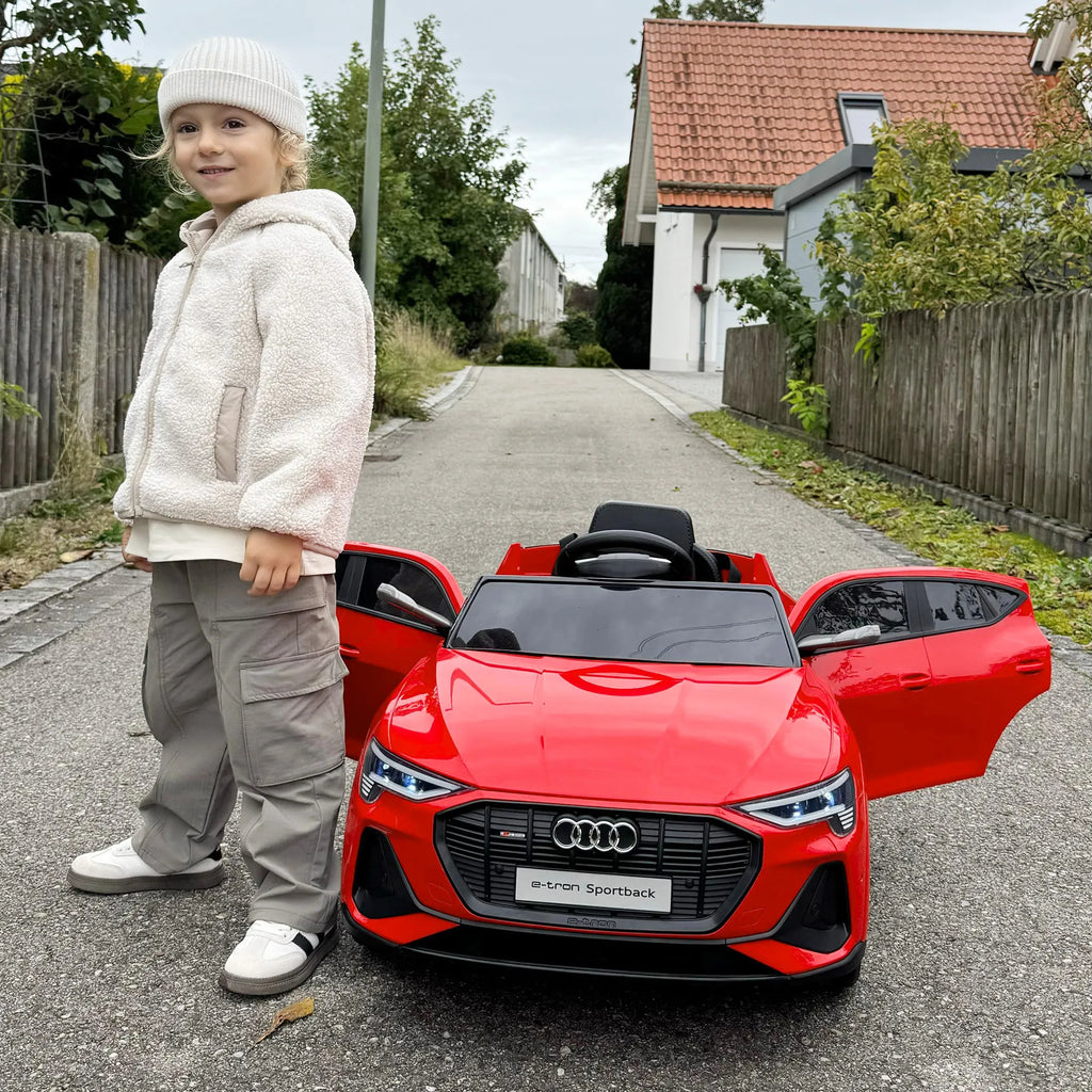 Elektrinis vaikiškas automobilis, 3–5 metų vaikams, iki 25 kg, raudonas
