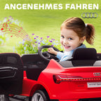 Elektrinis vaikiškas automobilis, 3–5 metų vaikams, iki 25 kg, raudonas