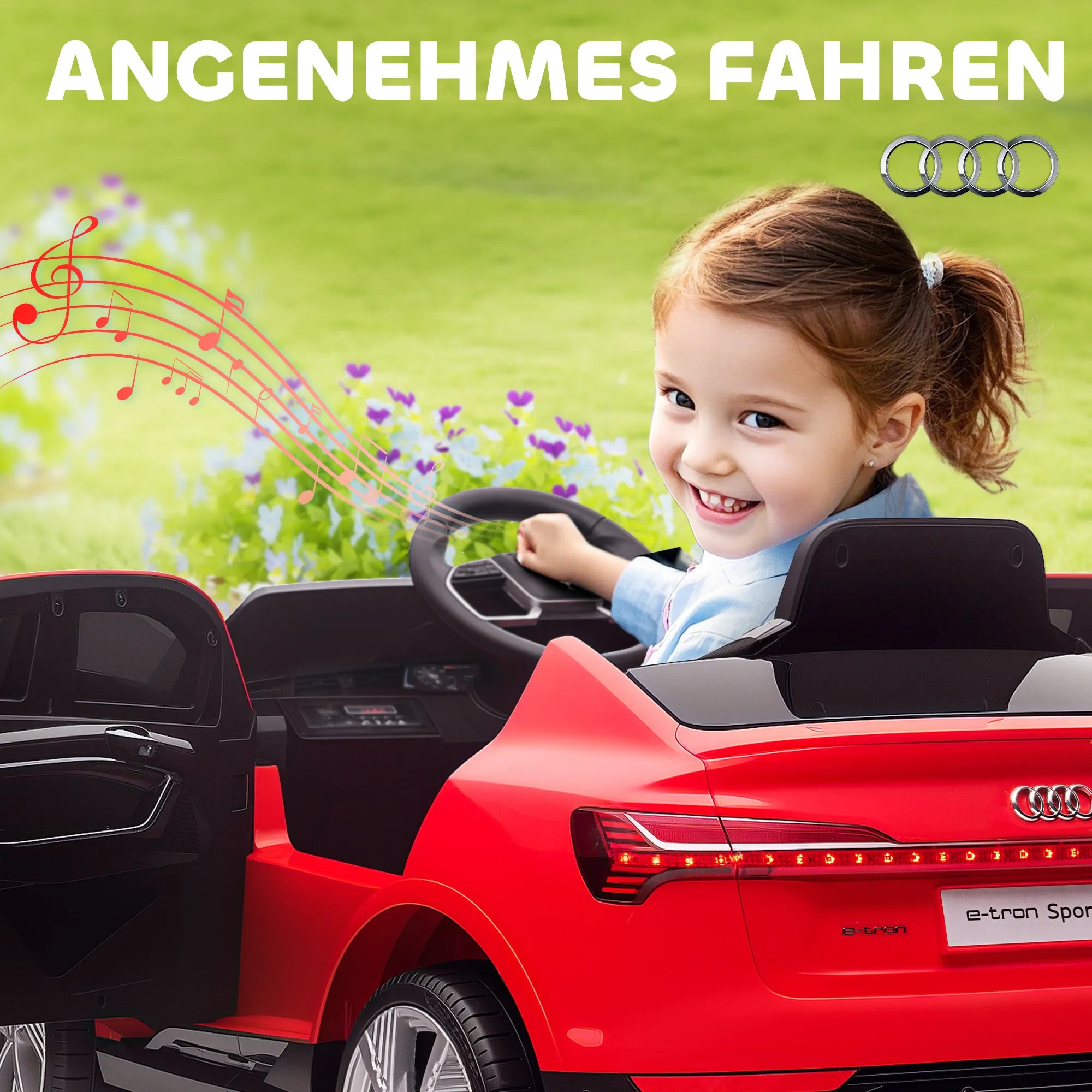 Elektrinis vaikiškas automobilis, 3–5 metų vaikams, iki 25 kg, raudonas