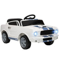 Elektrinis vaikiškas automobilis Ford Shelby GT 350, 3-6 metų vaikams, baltas 12V