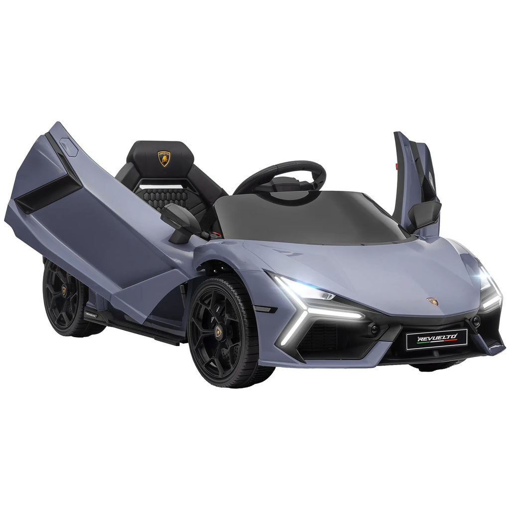 Elektrinis vaikiškas automobilis Lamborghini Revuelto, 3–5 metų vaikams, pilkas