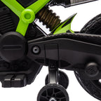 Elektrinis vaikiškas motociklas, 3–8 metų vaikams, iki 30 kg, žalias