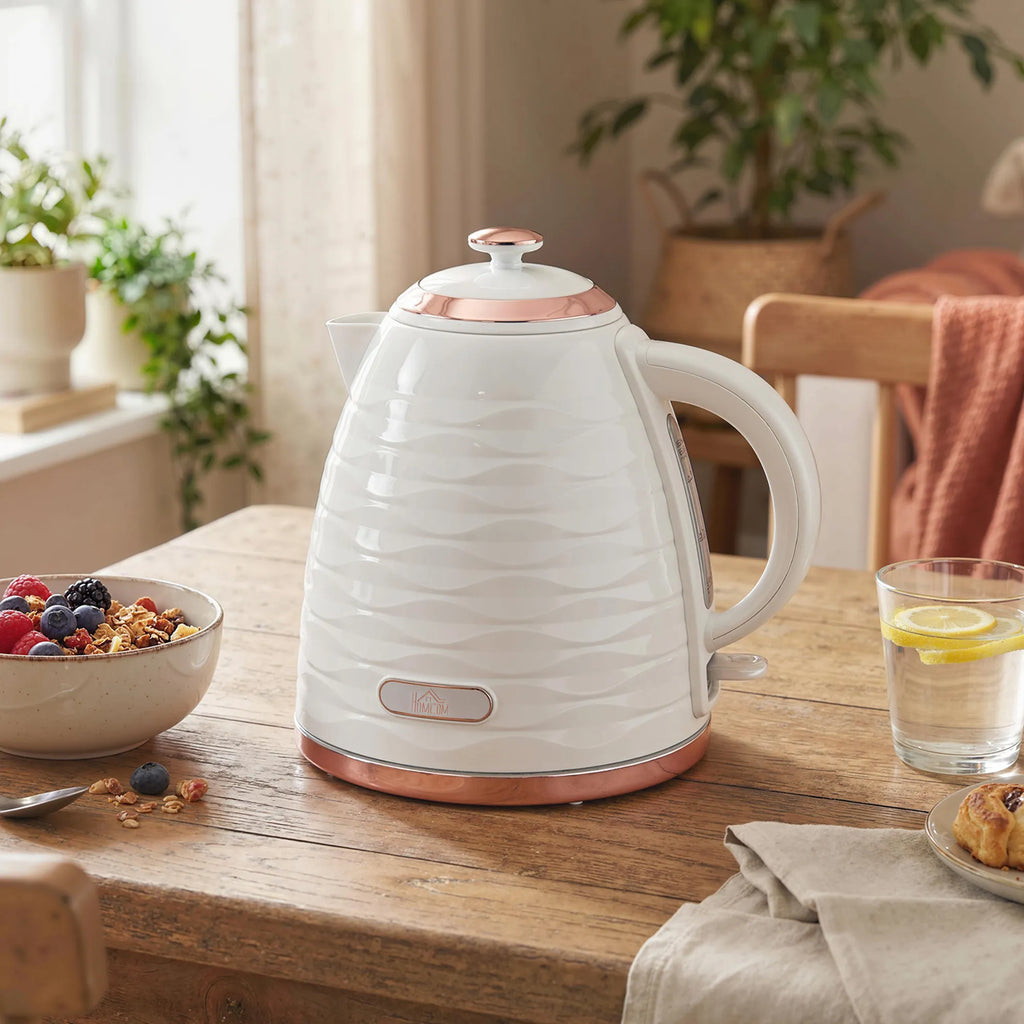Elektrinis virdulys, 1,7 l, 2200 W, su kalkių filtru, baltas