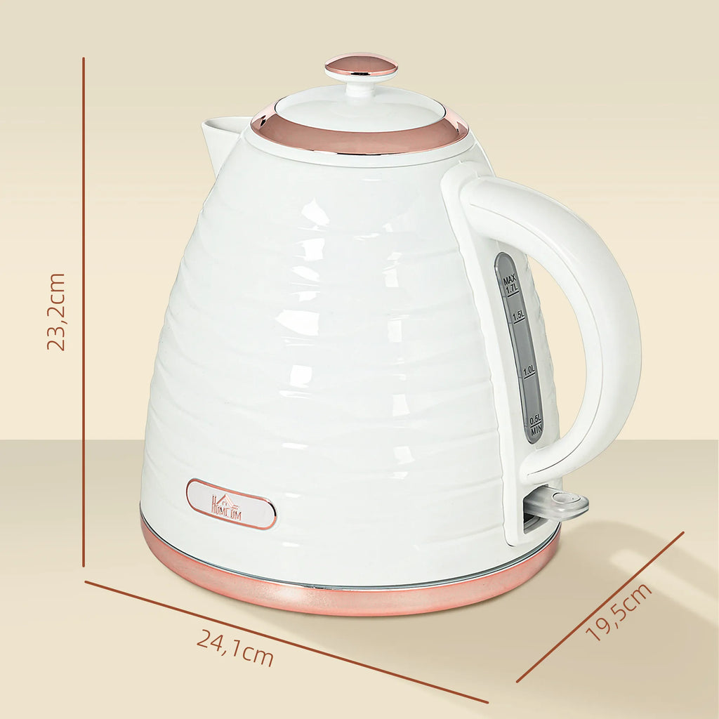 Elektrinis virdulys, 1,7 l, 2200 W, su kalkių filtru, baltas