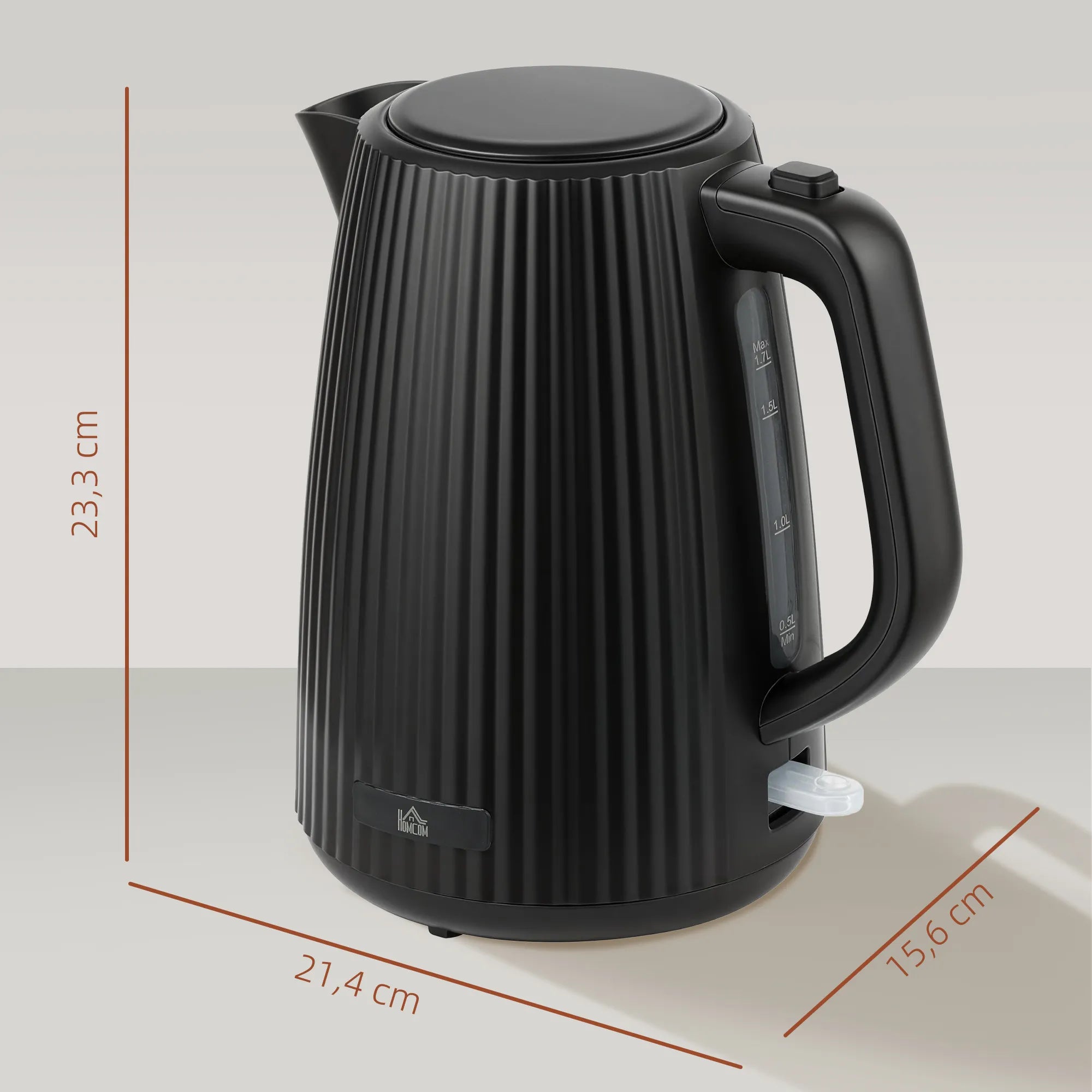 Elektrinis virdulys 1,7 l 2200 W su kalkių filtru juodas
