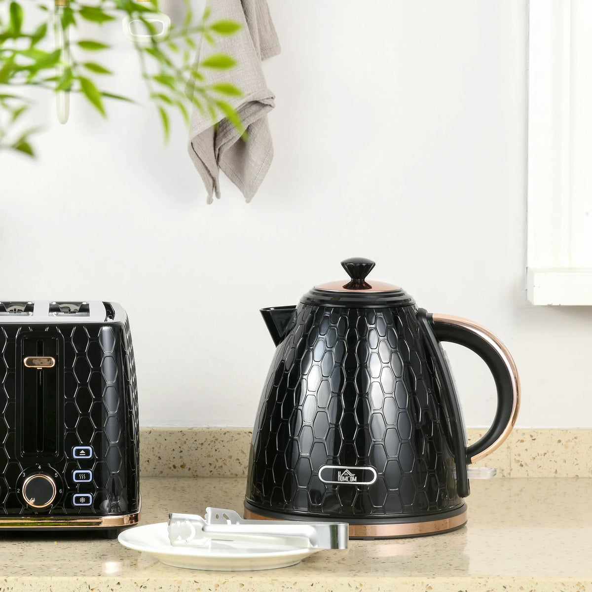 Elektrinis virdulys, 2200 W, 1,7 l, juodas