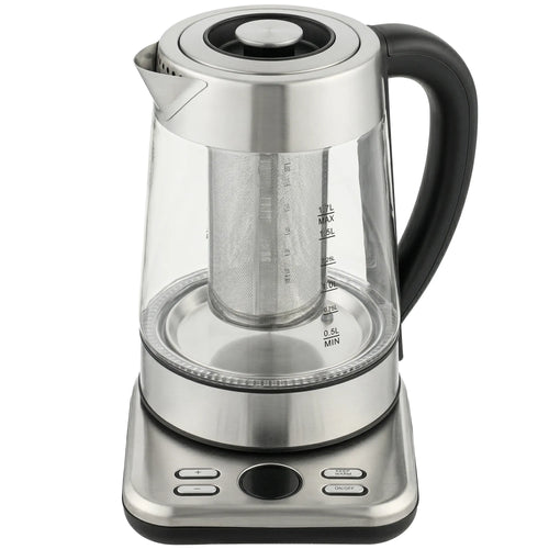Elektrinis virdulys su temperatūros reguliavimu, 1,7 l, sidabrinis