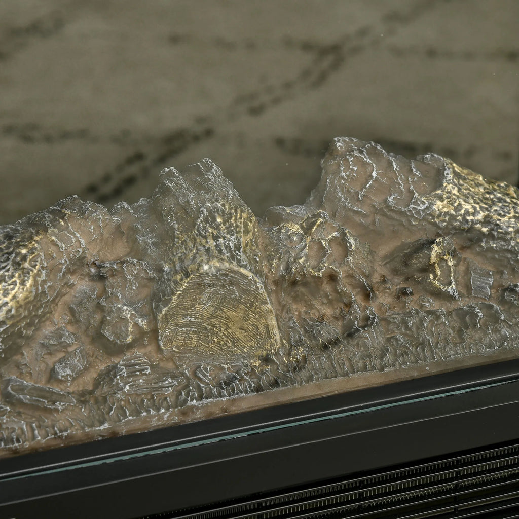 Elektrinis židinys, 2000 W, pastatomas, 3D liepsnos efektas, termostatas, juodas