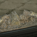 Elektrinis židinys, 2000 W, pastatomas, 3D liepsnos efektas, termostatas, juodas