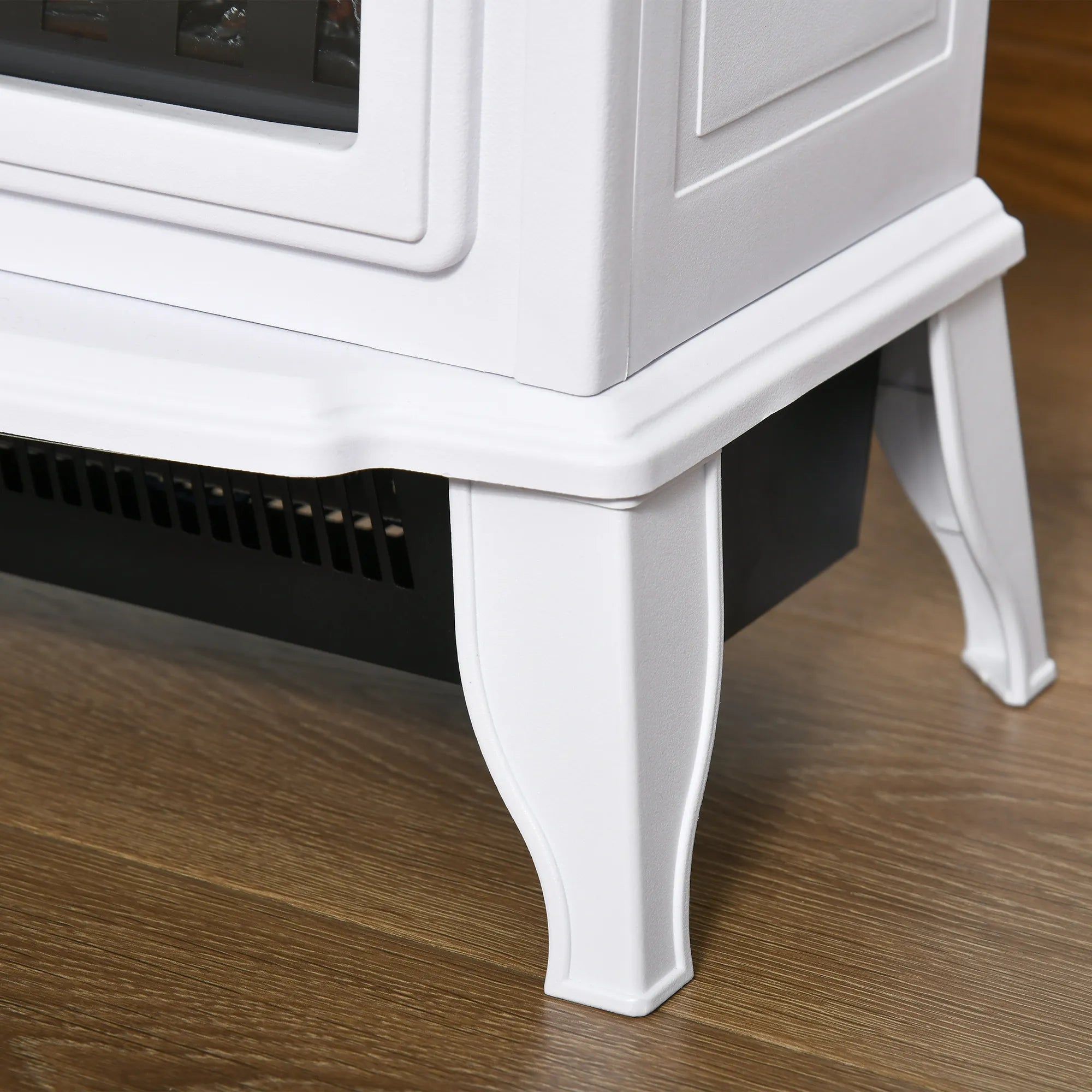 Elektrinis židinys pastatomas, 2 šildymo režimai 1000W/2000W, baltas, 36,5x24x45,5 cm