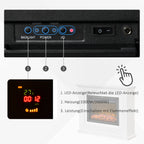 Elektrinis židinys su 3D LED liepsnos efektu, 2000 W, nuotolinio valdymo pulteliu ir laikmačiu, baltas