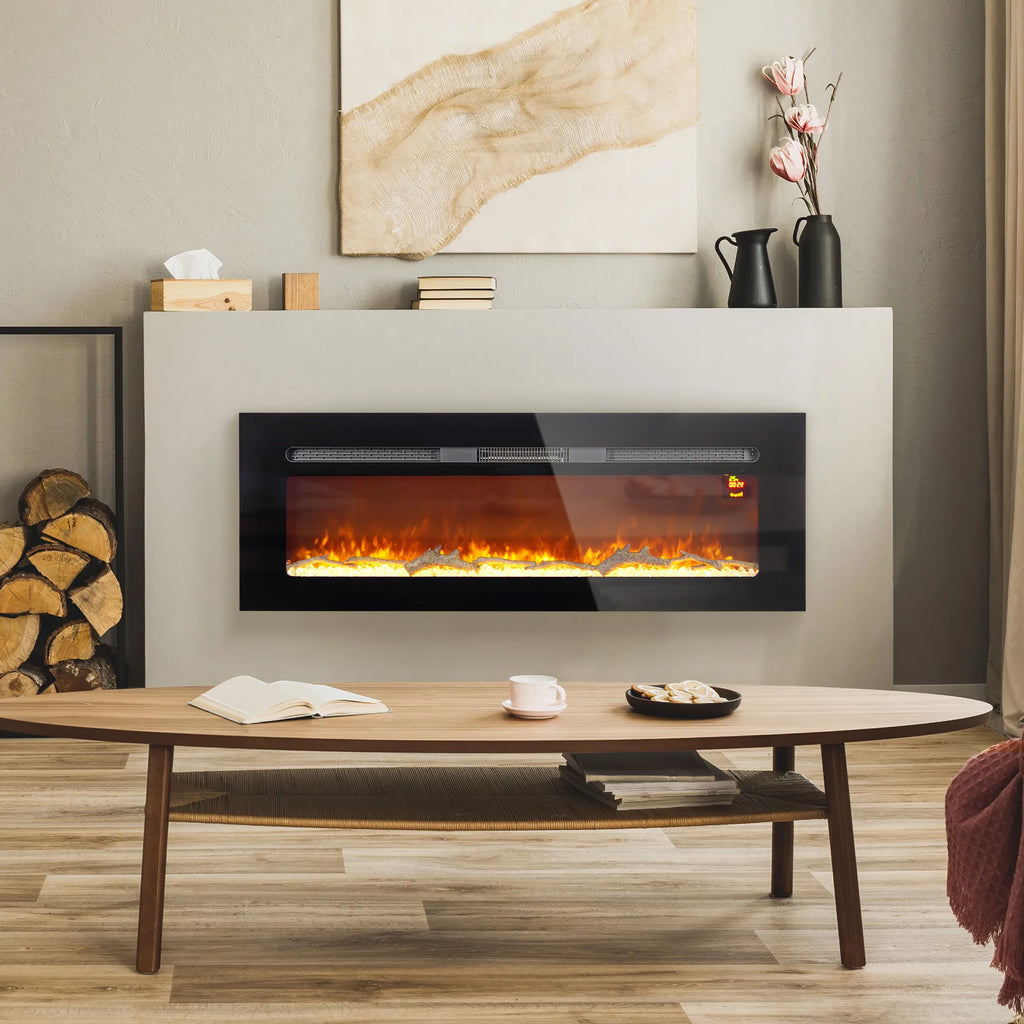Elektrinis židinys su nuotolinio valdymo pulteliu, 1800 W, juodas