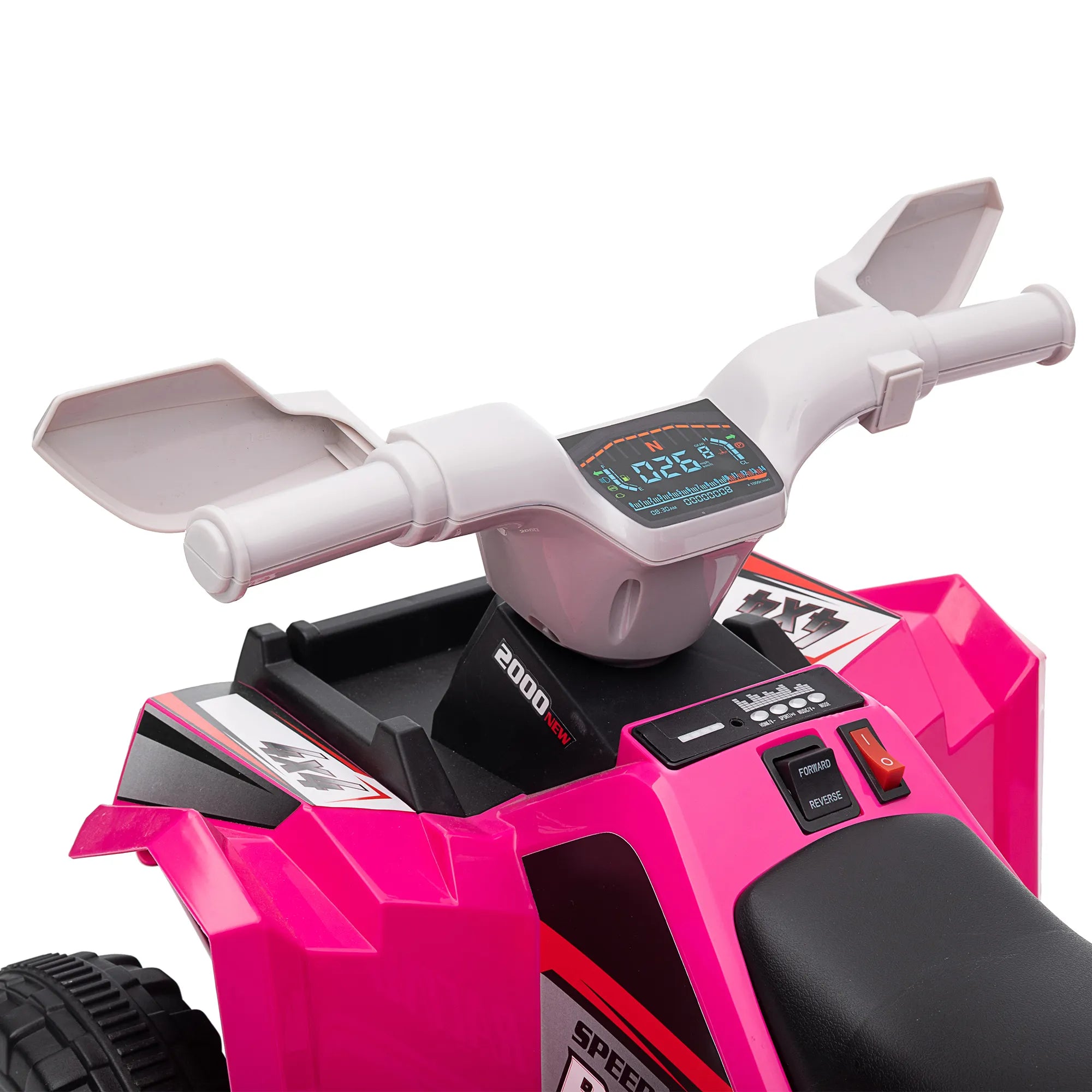 Elektromobilis keturratis vaikams 18-36 mėn. iki 25 kg, rožinis