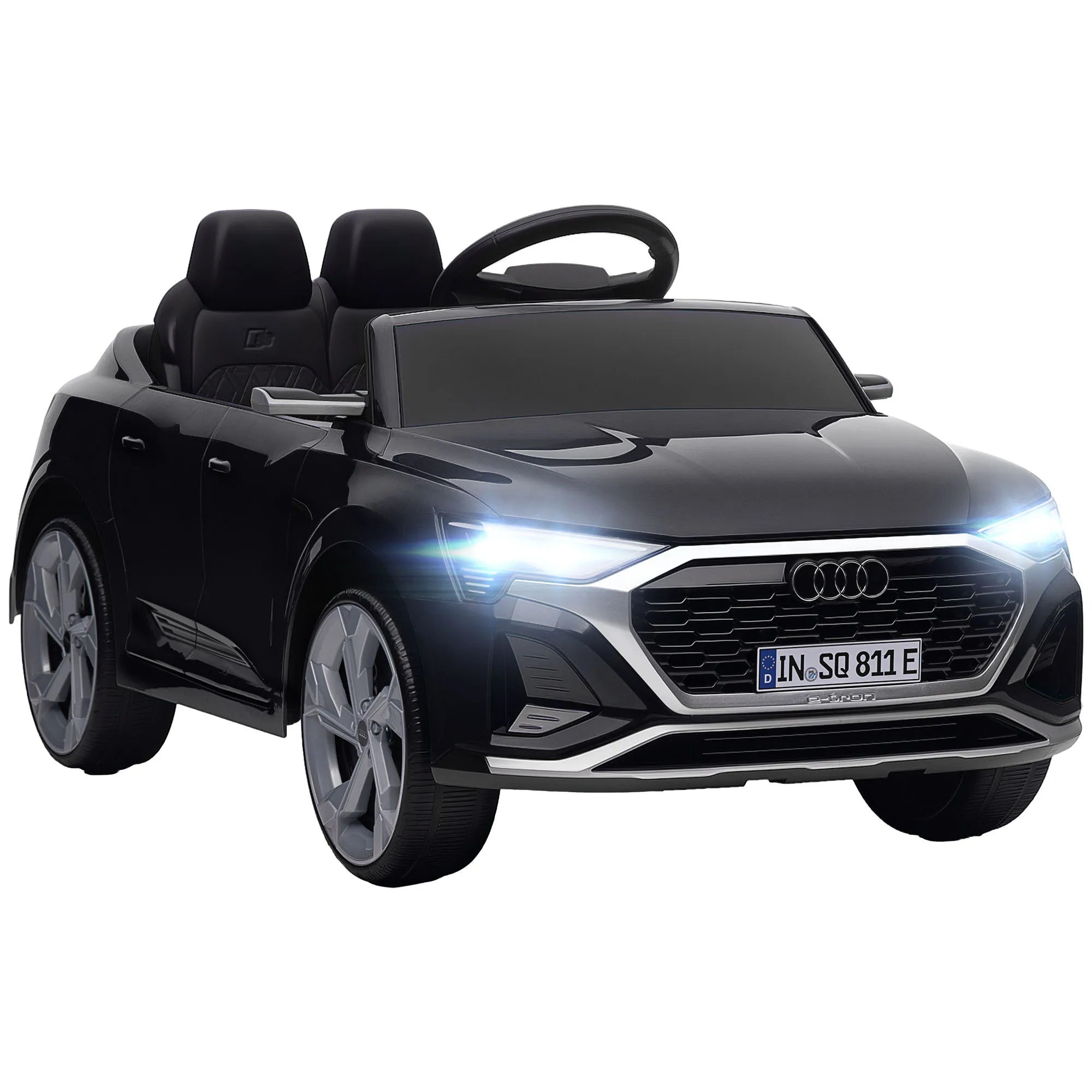 Elektromobilis vaikams Audi Q8 e-tron, 3–4 metų vaikams, juodas