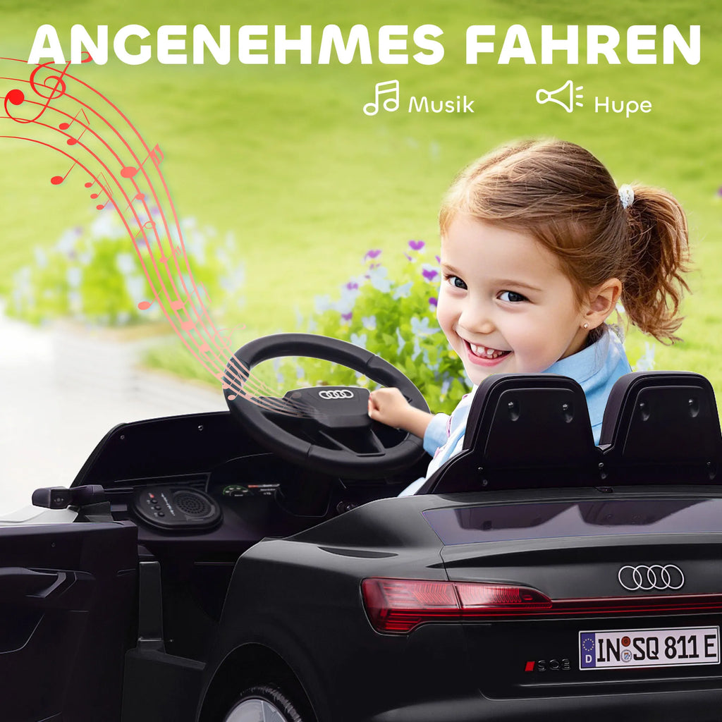 Elektromobilis vaikams Audi Q8 e-tron, 3–4 metų vaikams, juodas