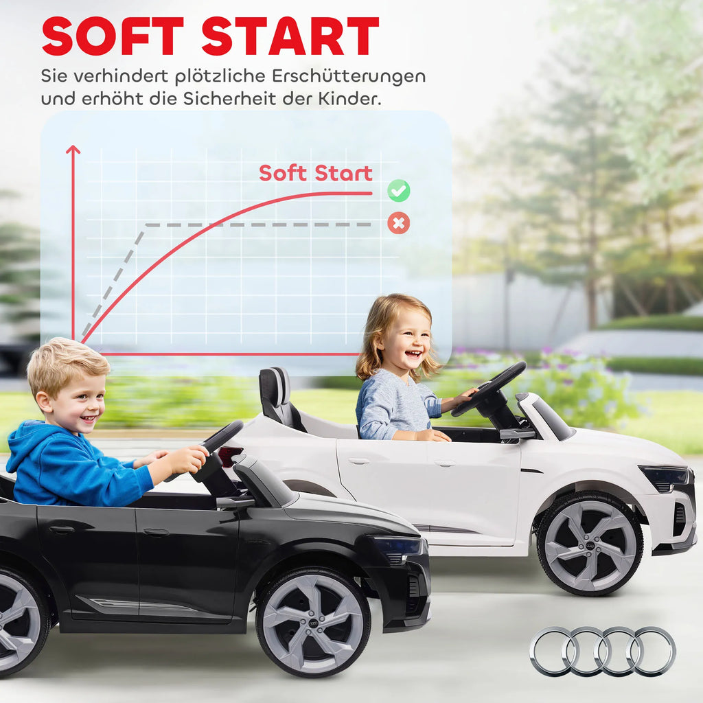 Elektromobilis vaikams Audi Q8 e-tron, 3–4 metų vaikams, juodas