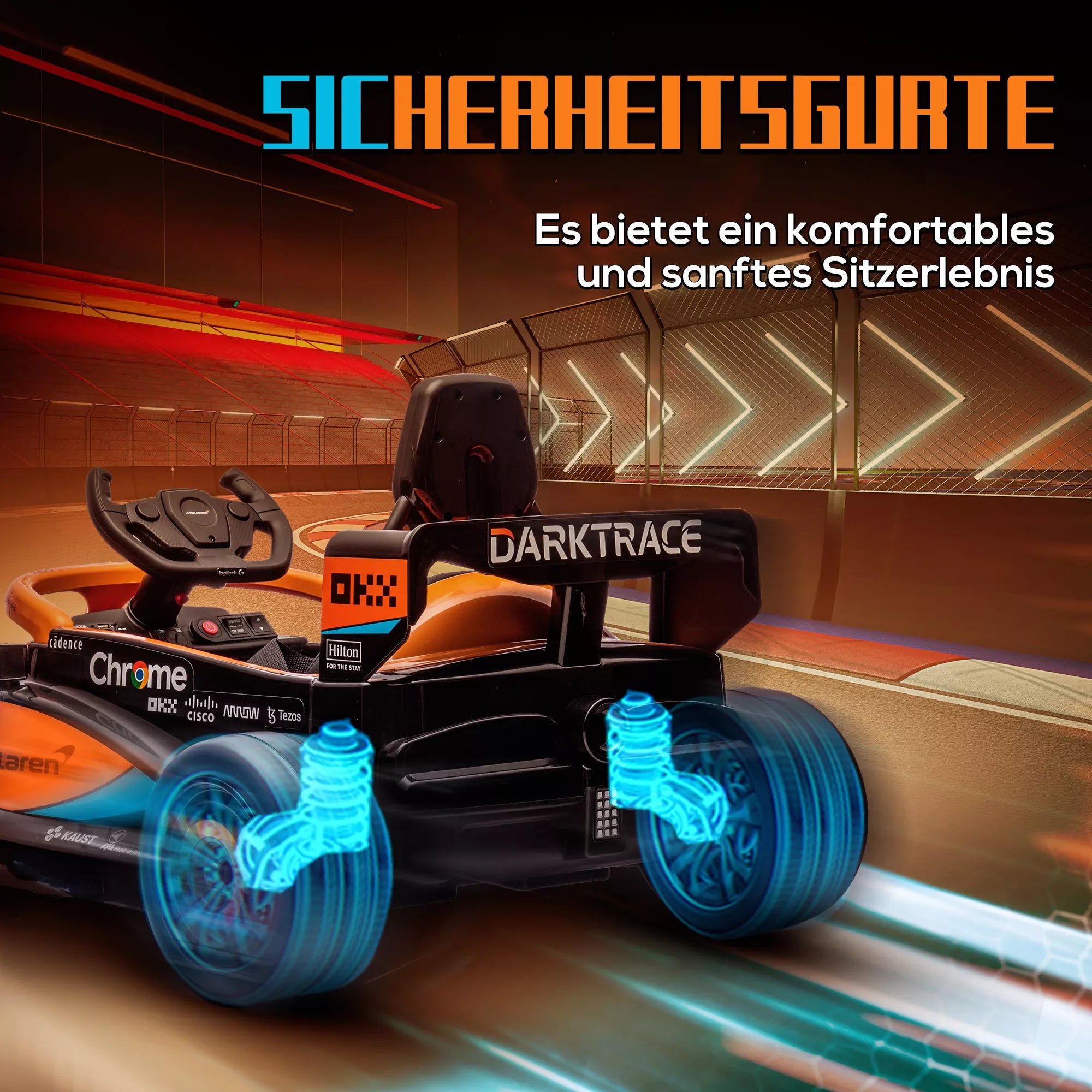 Elektromobilis vaikams McLaren F1, 3–5 metų, oranžinis