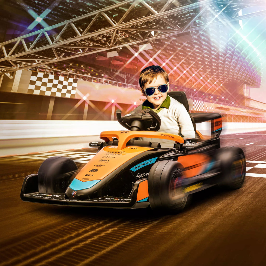 Elektromobilis vaikams McLaren F1, 3–5 metų, oranžinis