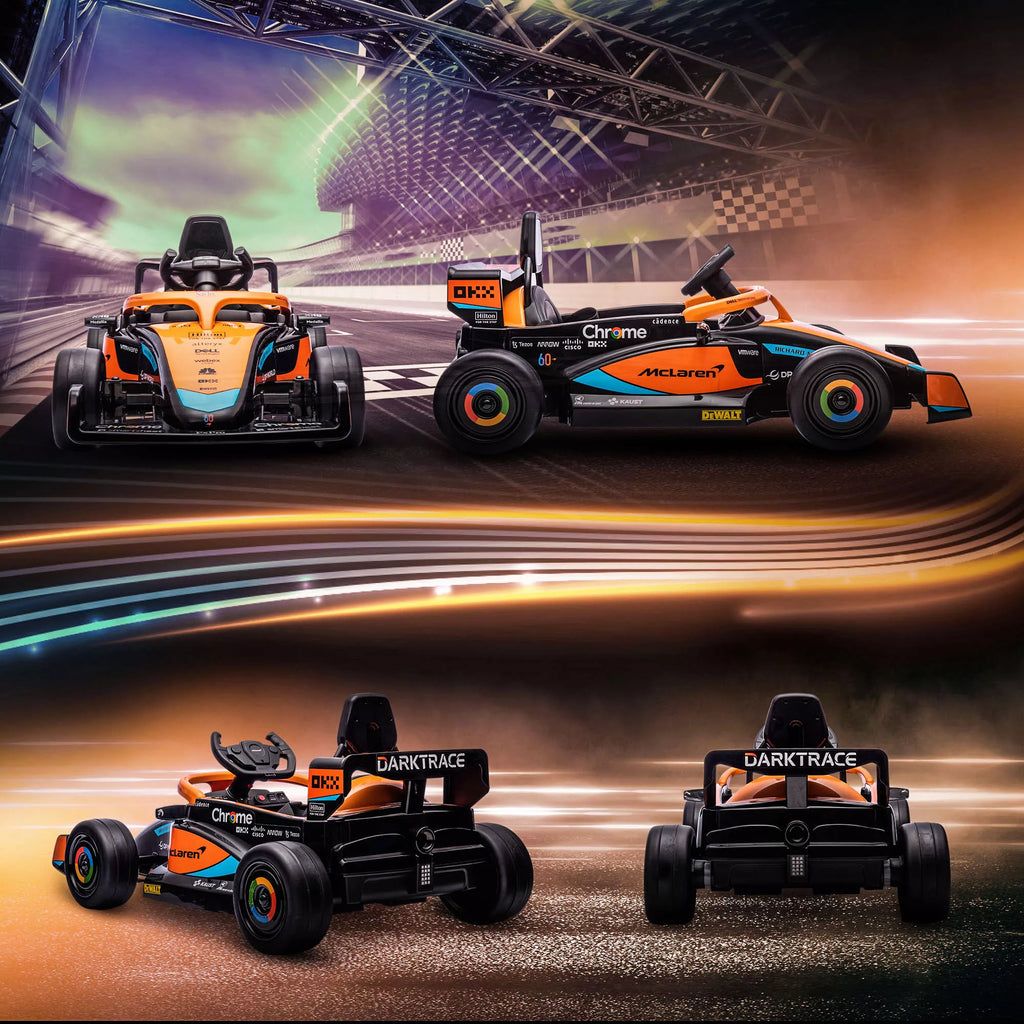 Elektromobilis vaikams McLaren F1, 3–5 metų, oranžinis