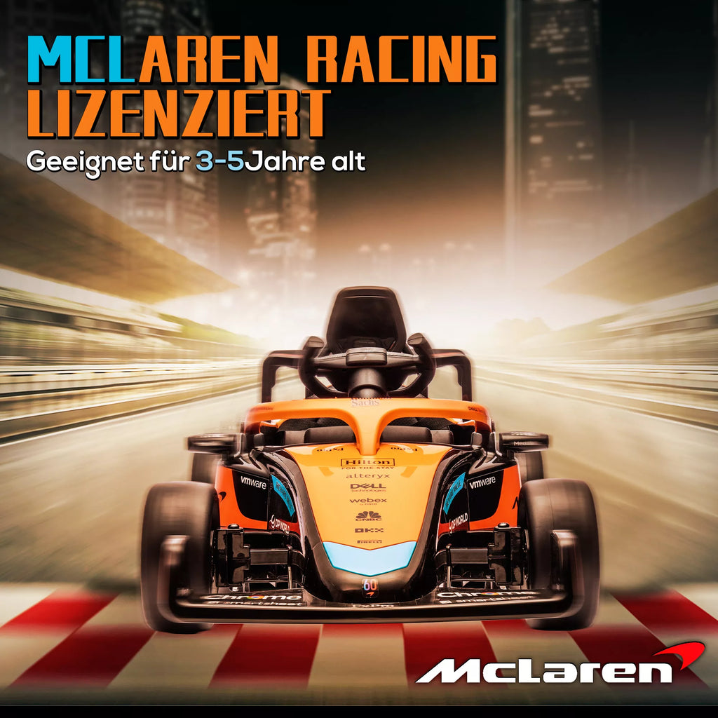 Elektromobilis vaikams McLaren F1, 3–5 metų, oranžinis