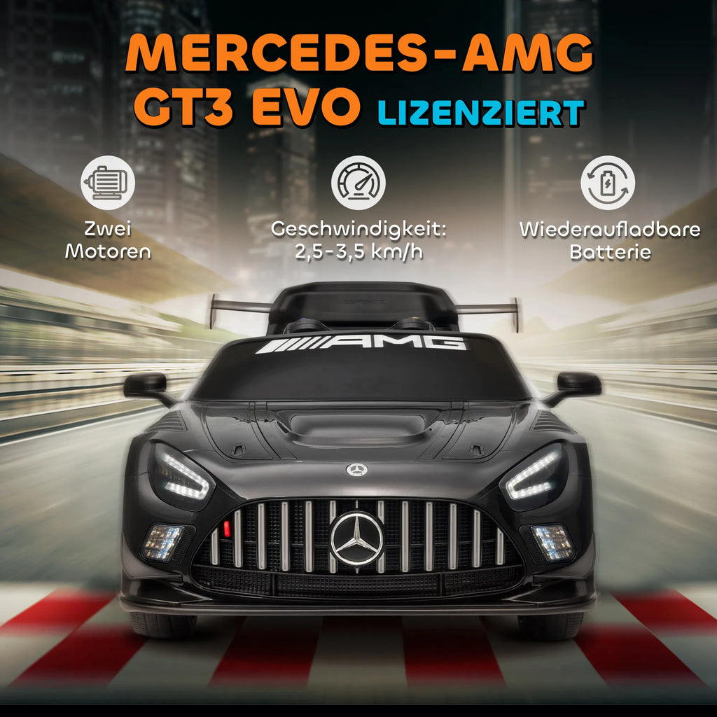 Elektromobilis vaikams Mercedes-AMG, 3–8 metų, juodas