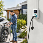 Elektromobilių įkrovimo kabelis Typ 2, 11 kW, 5 m, juodas ir baltas