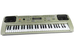 Elektroninis klavišinis muzikos instrumentas, 54 klavišai, su mikrofonu, smėlio spalvos