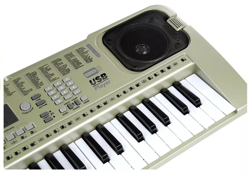 Elektroninis klavišinis muzikos instrumentas, 54 klavišai, su mikrofonu, smėlio spalvos