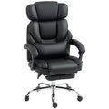 Ergonominė biuro kėdė su atrama kojoms ir juosmeniui juoda