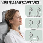 Ergonominė biuro kėdė su kojų atrama, iki 120 kg, pilka