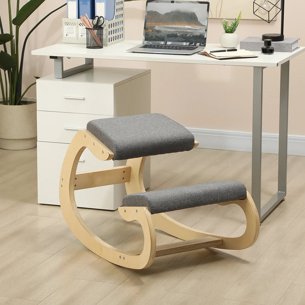 Ergonominė kėdė, kelių atrama, iki 120 kg, pilka