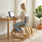 Ergonominė kėdė klūpėjimo su atlošu, iki 120 kg, tamsiai pilka