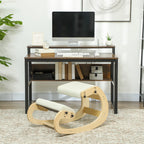 Ergonominė kėdė klūpėjimui, 6 padėčių reguliuojama, kreminė