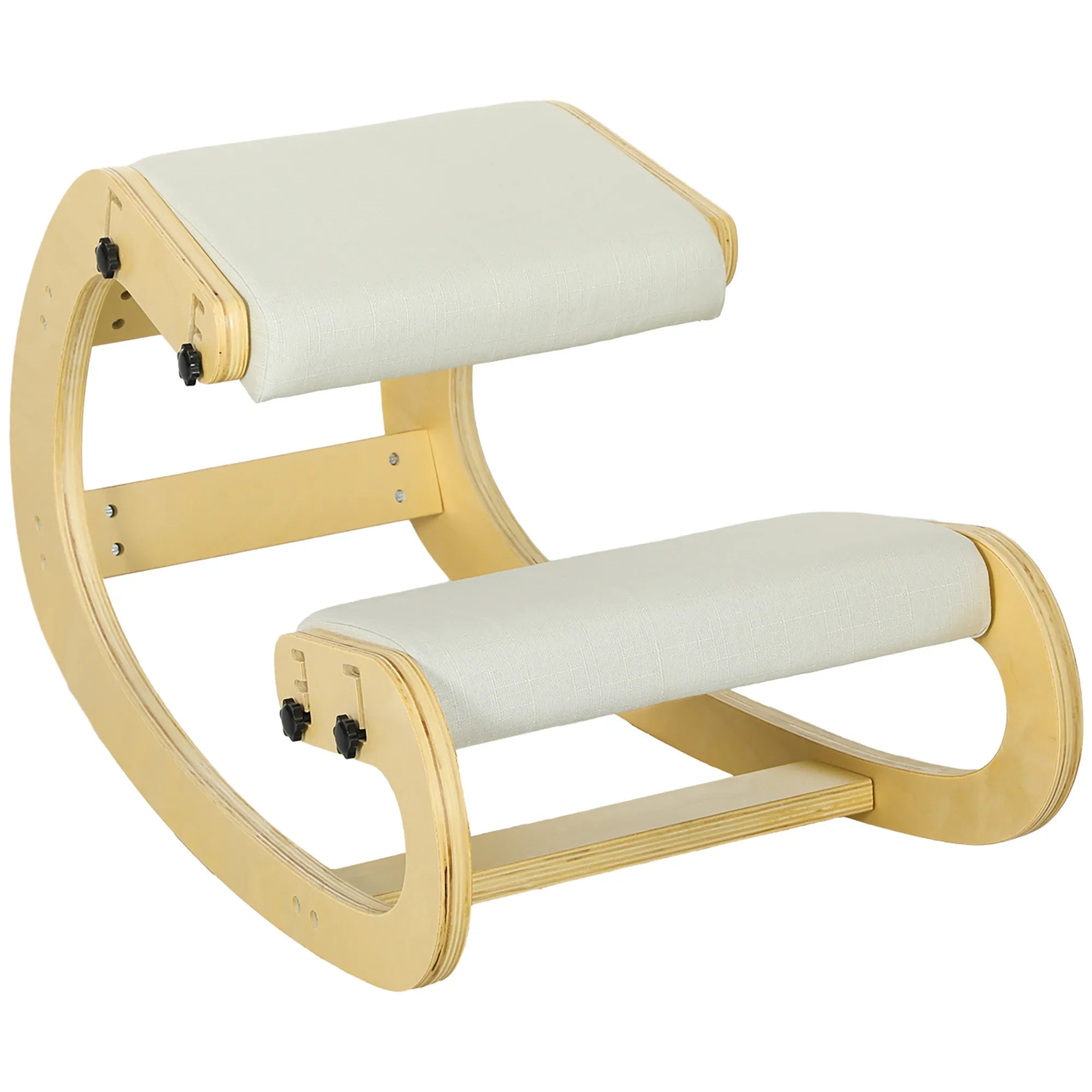 Ergonominė kėdė klūpėjimui, 6 padėčių reguliuojama, kreminė