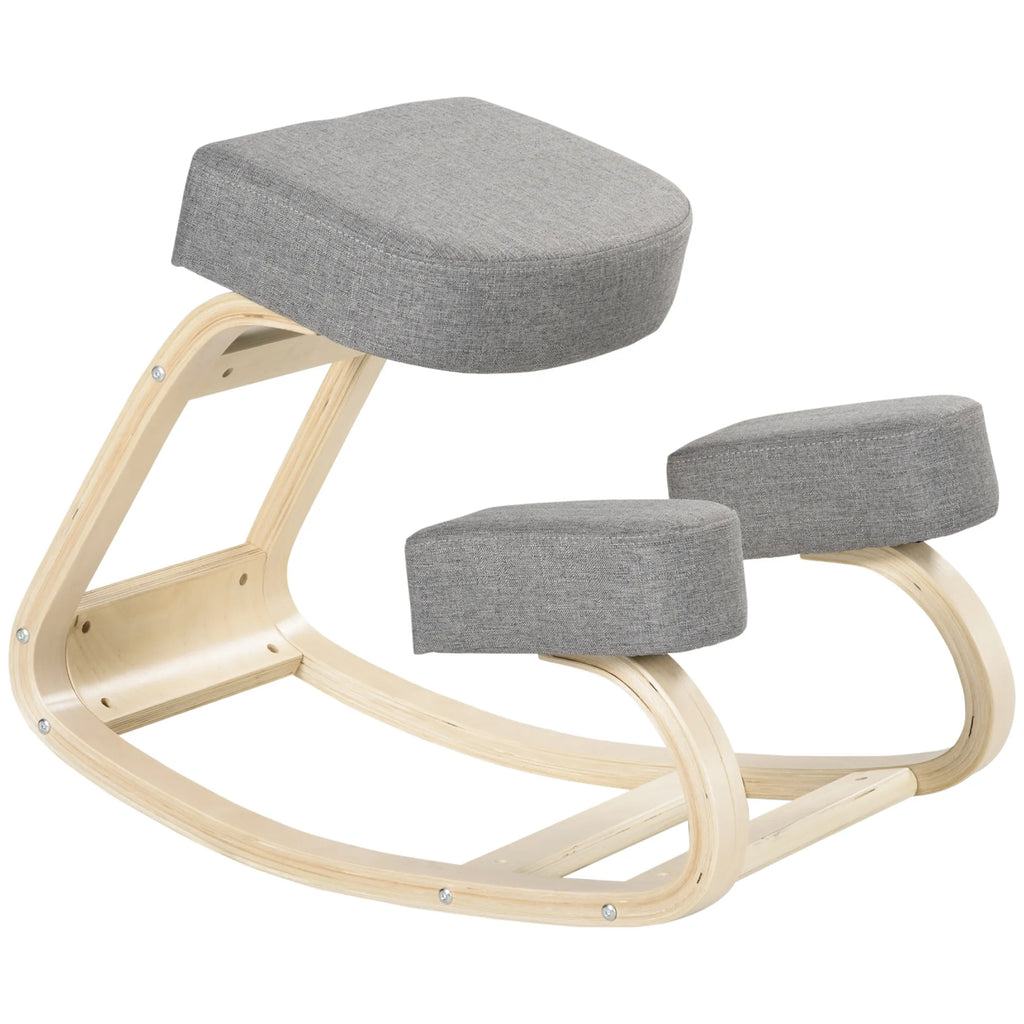 Ergonominė kėdė klūpėjimui, iki 120 kg, pilka