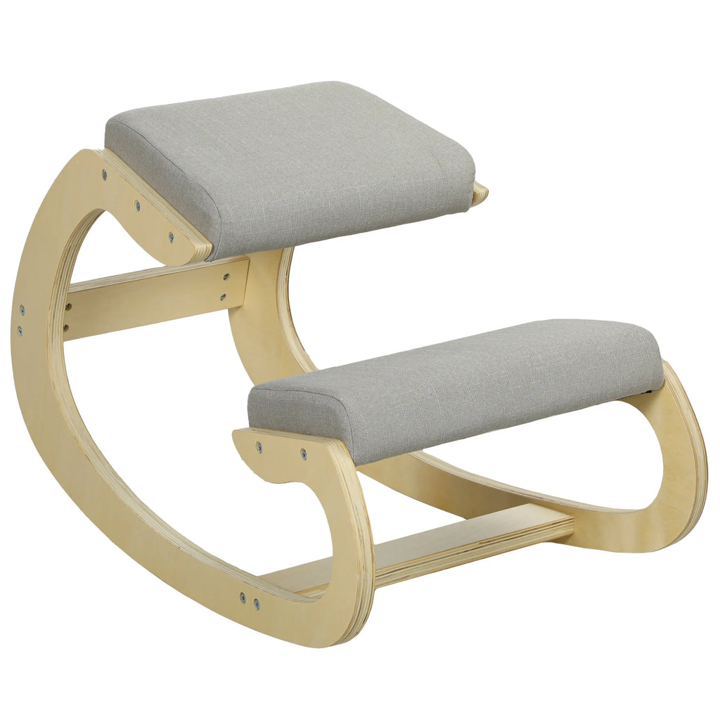 Ergonominė kėdė klūpėjimui, reguliuojama, iki 120 kg, šviesiai pilka