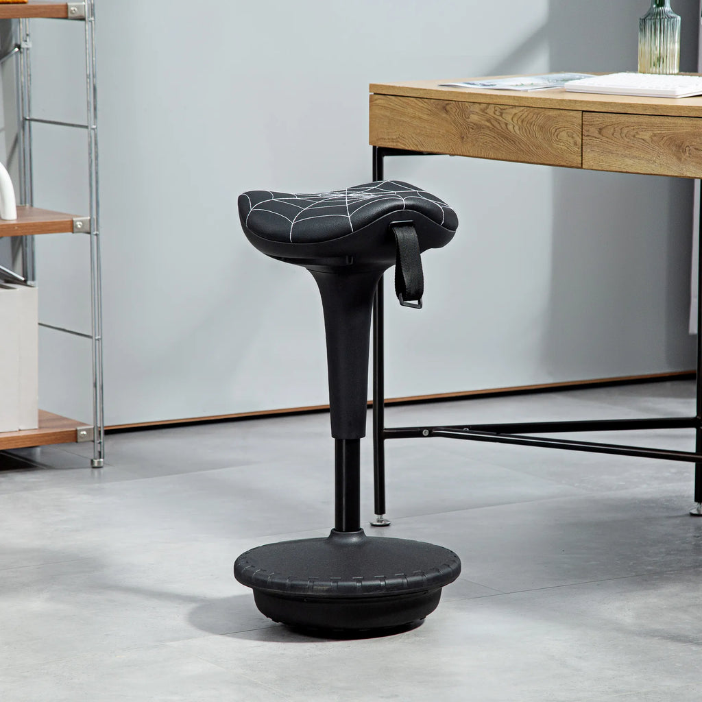 Ergonominė kėdė stovimam darbui, reguliuojamo aukščio, iki 125 kg, pasukama, juoda