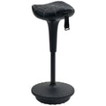 Ergonominė kėdė stovimam darbui, reguliuojamo aukščio, iki 125 kg, pasukama, juoda